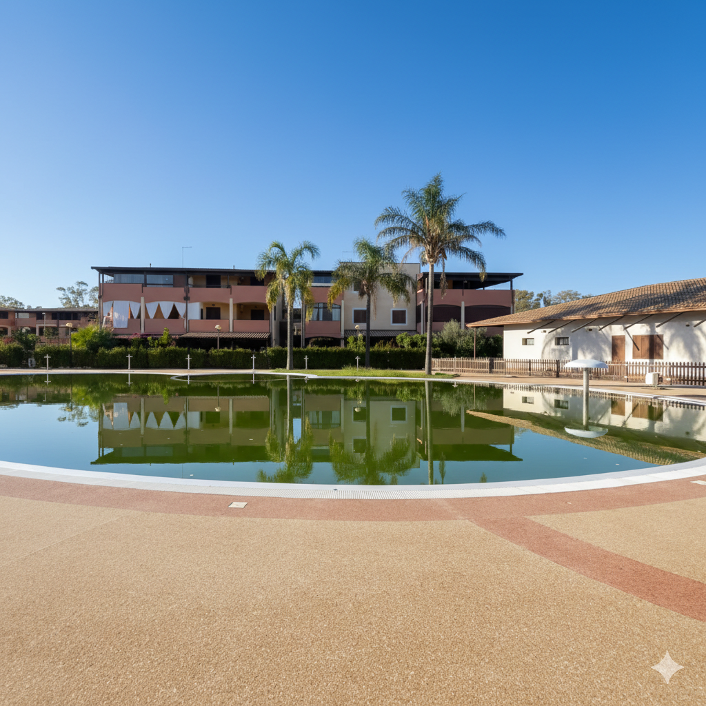 ładne mieszkanie z tarasem na sprzedaż blisko plaży w kompleksie z basenem w miasteczku Marina di Pisticci we Włoszech